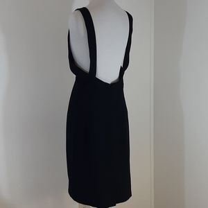 Linda Allard Ellen Tracy open back black dress 12